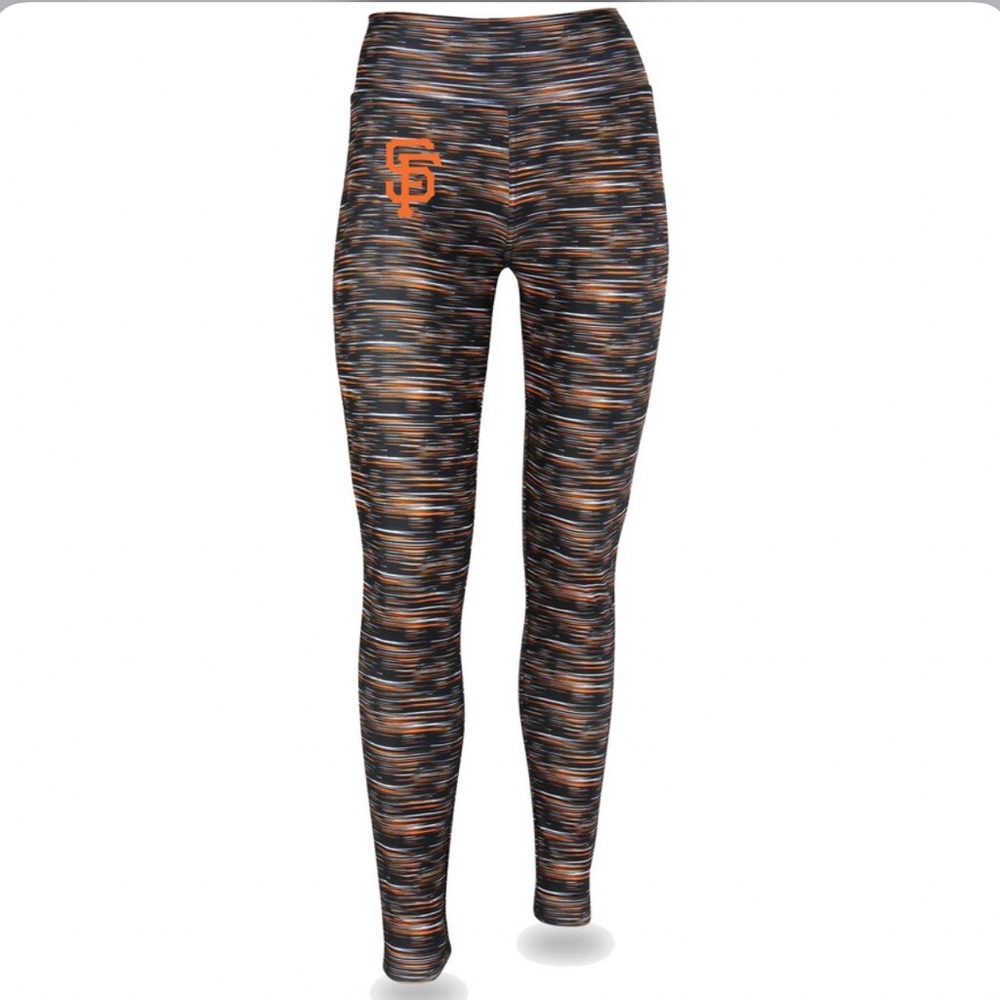 MLB BASEBALL WOMEN'S SAN FRANCISCO GIANTS SPACE DYE LEGGINGS, Majestic, XSmall